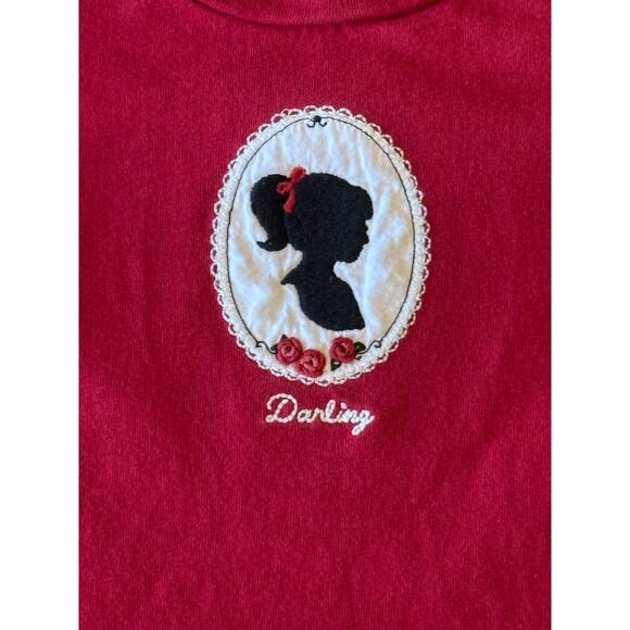 JANIE and JACK Darling Tee T-Shirt Top Shirt Girls size 2T Red RL Christmas - Picture 3 of 6